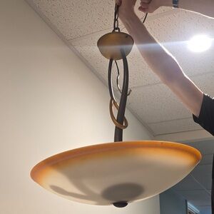 Elegant Two-Tone Hanging Pendant Light